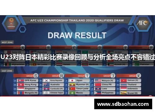 U23对阵日本精彩比赛录像回顾与分析全场亮点不容错过